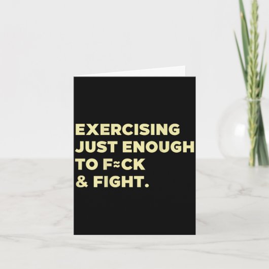Exercising Just-enough To Fck &amp; Fight Funny (o カード (正面)