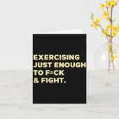 Exercising Just-enough To Fck &amp; Fight Funny (o カード (黄色い花)