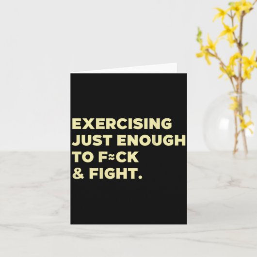 Exercising Just-enough To Fck &amp; Fight Funny (o カード (黄色い花)