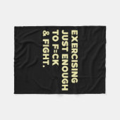 Exercising Just-enough To Fck &amp; Fight Funny (o フリースブランケット (正面(横))