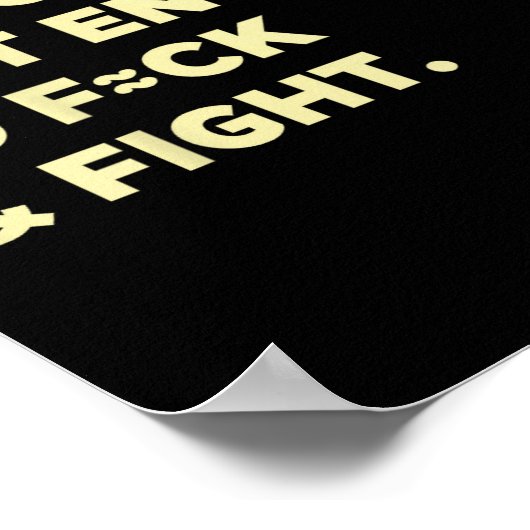 Exercising Just-enough To Fck & Fight Funny (o ポスター (角)