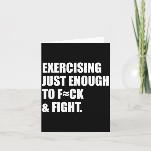 Exercising Just-enough To Fck &amp; Fight Men Wome カード (正面)
