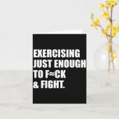 Exercising Just-enough To Fck &amp; Fight Men Wome カード (黄色い花)