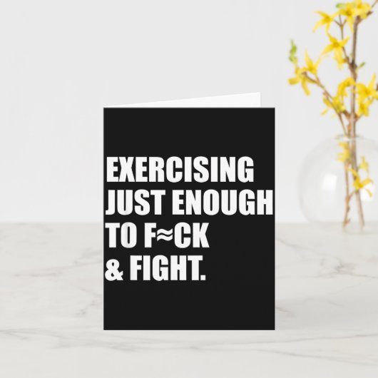 Exercising Just-enough To Fck &amp; Fight Men Wome カード (黄色い花)