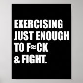 Exercising Just-enough To Fck &amp; Fight Men Wome ポスター (正面)