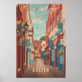 Exeter Devon Travel Poster ポスター (正面)