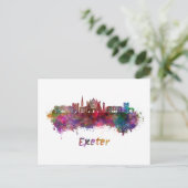 Exeter skyline in watercolor ポストカード (スタンド正面)