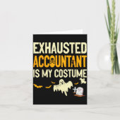 Exhausted Accountant Cpa Halloween Funny Accountan カード (正面)