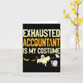 Exhausted Accountant Cpa Halloween Funny Accountan カード (黄色い花)