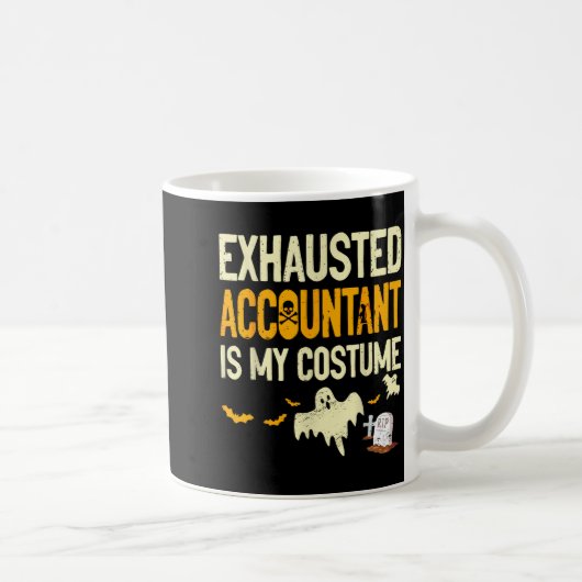 Exhausted Accountant Cpa Halloween Funny Accountan コーヒーマグカップ (右)