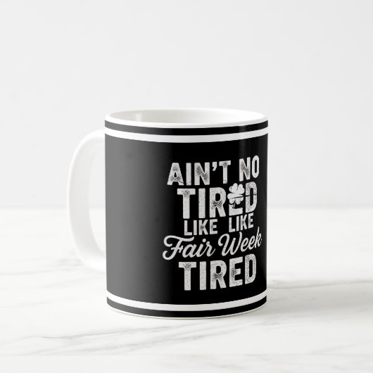 Exhausted But Happy Design  コーヒーマグカップ (正面左)