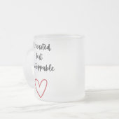 Exhausted but Unstoppable Mug フロストグラスマグカップ (正面左)