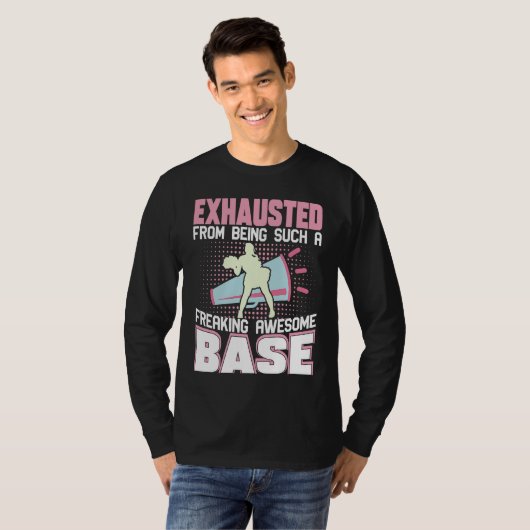 Exhausted From Being Such Freaking Awesome Base Ch Tシャツ (正面フル)