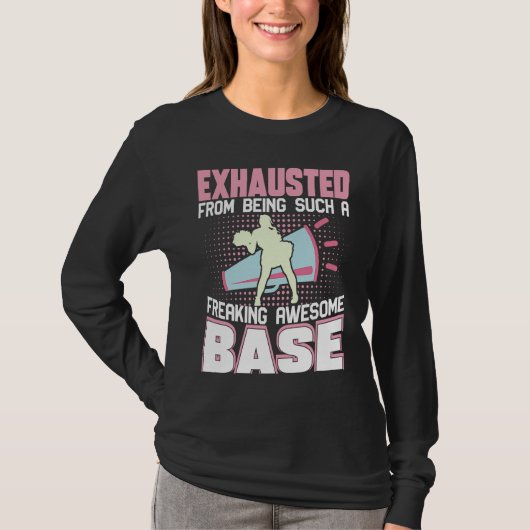 Exhausted From Being Such Freaking Awesome Base Ch Tシャツ (正面)