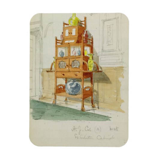 Exhibition Cabinet, c.1860s-70s (w/c & pencil on p マグネット (縦)