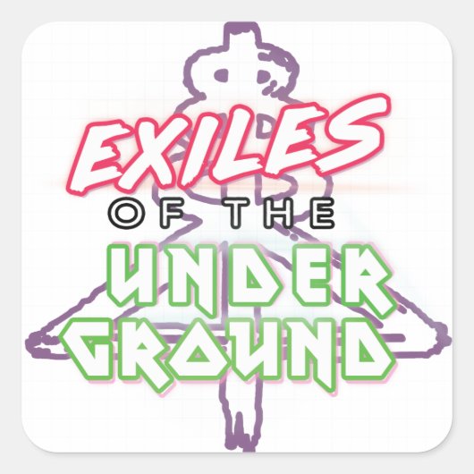 Exiles of the Underground White 20 Stickersシート スクエアシール (正面)