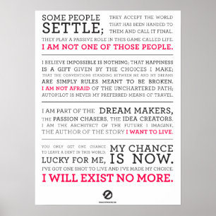 Exist No More Manifesto Poster Large Blk ポスター