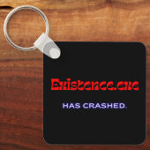 Existence.exe | 存在主義グリッチ メタルキーチェーン キーホルダー (正面)
