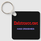 Existence.exe | Existential Glitch Metal Keychain キーホルダー (正面)