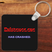 Existence.exe | Existential Glitch Metal Keychain キーホルダー (裏面)
