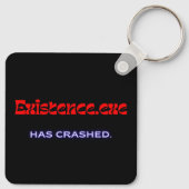 Existence.exe | Existential Glitch Metal Keychain キーホルダー (裏面)