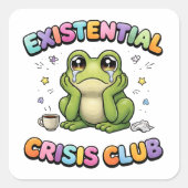 Existential Crisis Frog Sticker スクエアシール (正面)