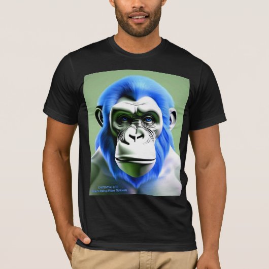 EXISTENTIONAL LITE Ape Blue ユニセックス Tシャツ (正面)