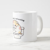 Existing Is Exhausting Funny Coffee Mug ジャンボコーヒーマグカップ (正面右)