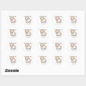 Existing Is Exhausting Meme Sticker ラウンドシール (シート)