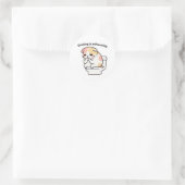 Existing Is Exhausting Meme Sticker ラウンドシール (バッグ)