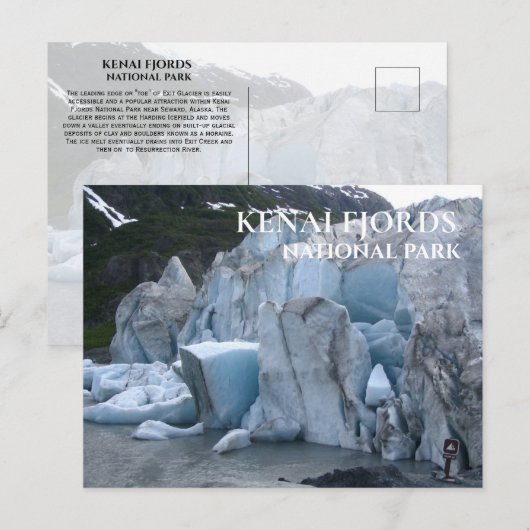 Exit Glacier Toe, Kenai Fjords国立公園， AK ポストカード (正面/裏面)