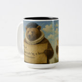 Exit, pursued by a bear Shakespeare quote bear ツートーンマグカップ (正面左)