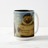 Exit, pursued by a bear Shakespeare quote bear ツートーンマグカップ (正面右)