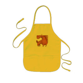 Exited Horse 子供用エプロン