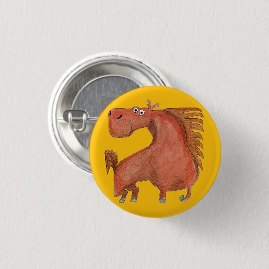 Exited Horse 缶バッジ (正面&裏面)