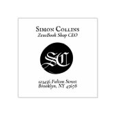 ExLibris Monogram Booksの作成差出人住所 ラバースタンプ (インプリント)