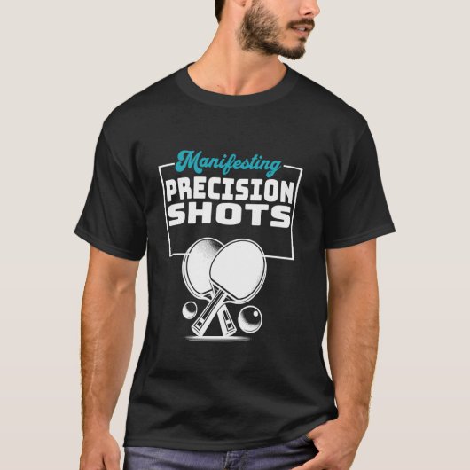 Exmanisting Precision Shots Catchy Ping Pong Tシャツ (正面)