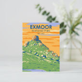 Exmoor国立公園城ロックイングランドヴィンテージ ポストカード (スタンド正面)