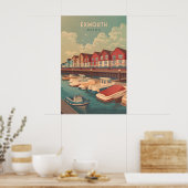 Exmouth Devon Travel Poster ポスター (キッチン)