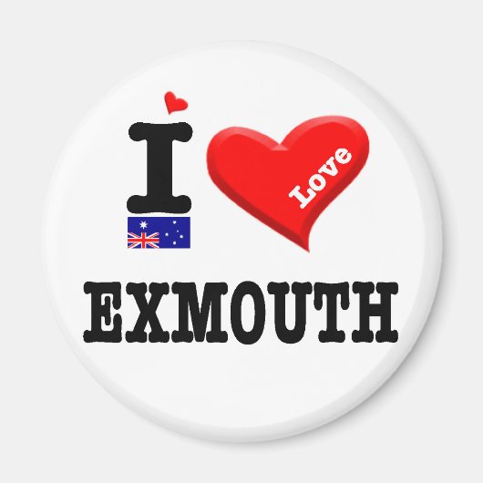 EXMOUTH - I Love マグネット (正面)