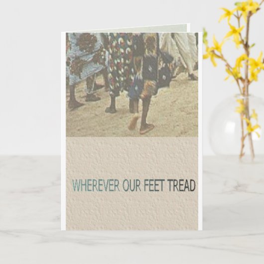 EXOBIA挨拶:私たちの足が歩く場所 カード (黄色い花)