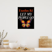 Exodus 8:1 Let My People Go DOWNLOAD sign poster ポスター (キッチン)