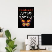 Exodus 8:1 Let My People Go DOWNLOAD sign poster ポスター (ホームオフィス)