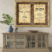 Exodus Ehyeh Asher Ehyeh Name of God Canvas Print ポスター