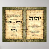 Exodus Ehyeh Asher Ehyeh Name of God Canvas Print ポスター (正面)