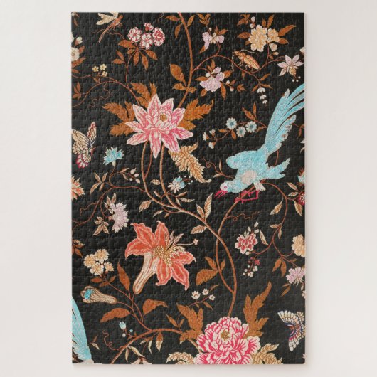 Exotic Asian Birds And Flowers ジグソーパズル (縦)
