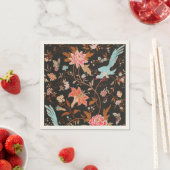 Exotic Asian Birds And Flowers スタンダードカクテルナプキン (インサイチュ)