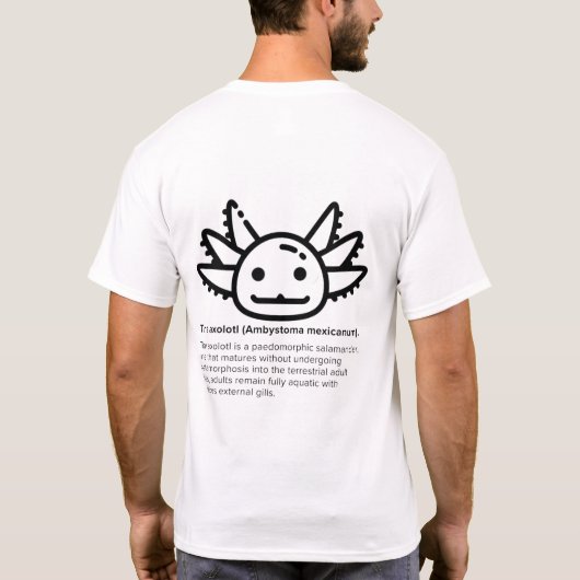 Exotic Axolotl Pet Design Tシャツ (裏面)