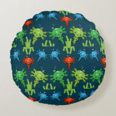 Exotic Axototl Salamander Pillowcase ラウンドクッション (正面)