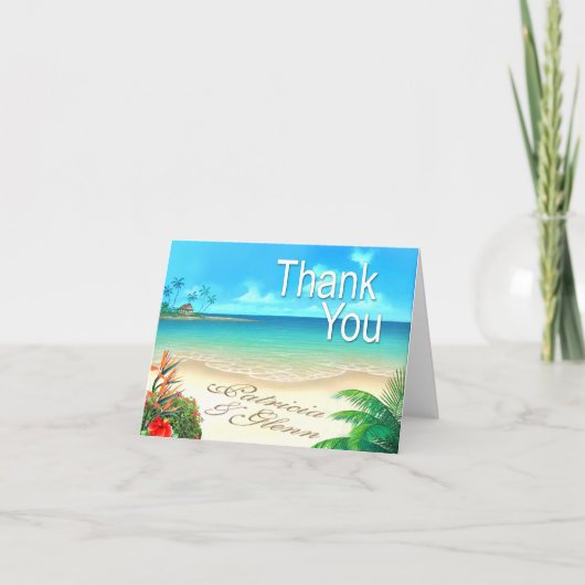 Exotic Beach 5.6"x4" Thank You Card サンキューカード (正面)
